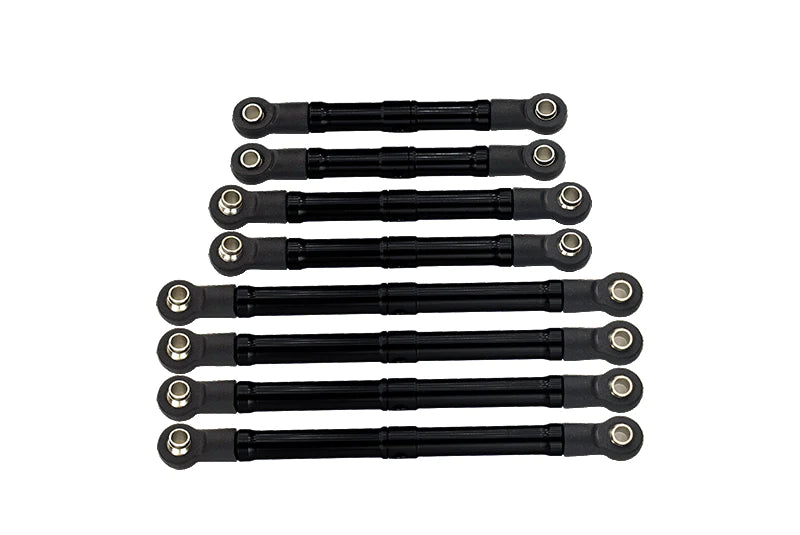 Aluminium 6061-T6 Adjustable Tie Rods Linkage For Traxxas 1/18 TRX4M Ford Bronco Crawler 97074-1 Upgrades - Black