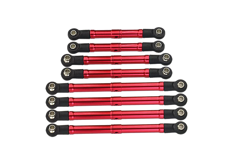 Aluminium 6061-T6 Adjustable Tie Rods Linkage For Traxxas 1/18 TRX4M Ford Bronco Crawler 97074-1 Upgrades - Red
