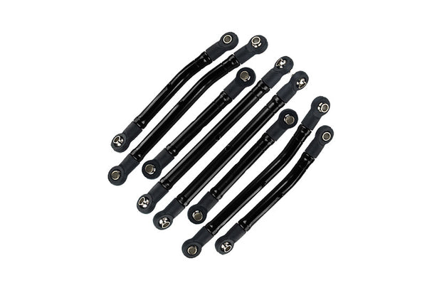 Aluminium 6061-T6 High Clearance Adjustable Links Tie Rod Linkages For Traxxas 1:18 TRX4M Ford Bronco Crawler 97074-1 / TRX4M Land Rover Defender 97054-1 Upgrades - Black