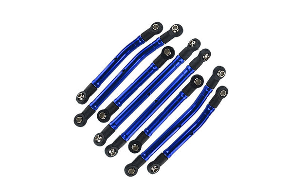 Aluminium 6061-T6 High Clearance Adjustable Links Tie Rod Linkages For Traxxas 1:18 TRX4M Ford Bronco Crawler 97074-1 / TRX4M Land Rover Defender 97054-1 Upgrades - Blue