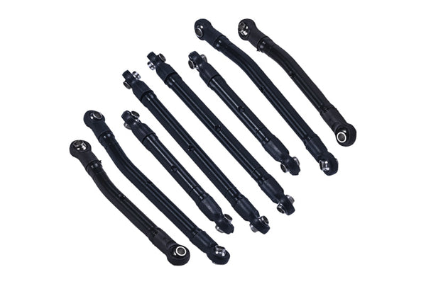 Aluminum 6061-T6 High Clearance Adjustable Link Set For Traxxas 1:18 TRX4M K10 High Trail Crawler 97064-1 Upgrade Parts - Black