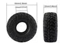 Widen 1.0 Inch High Adhesive Crawler Rubber Tires 60Mm X 25Mm With Foam Inserts For Traxxas 1:18 TRX4M Ford Bronco / TRX4M Land Rover Defender/ Axial 1:24 SCX24 Deadbolt / SCX24 Jeep Wrangler Upgrades