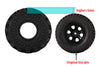 Widen 1.0 Inch High Adhesive Crawler Rubber Tires 60Mm X 25Mm With Foam Inserts For Traxxas 1:18 TRX4M Ford Bronco / TRX4M Land Rover Defender/ Axial 1:24 SCX24 Deadbolt / SCX24 Jeep Wrangler Upgrades