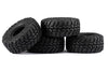 Widen 1.0 Inch High Adhesive Crawler Rubber Tires 60Mm X 25Mm With Foam Inserts For Traxxas 1:18 TRX4M Ford Bronco / TRX4M Land Rover Defender/ Axial 1:24 SCX24 Deadbolt / SCX24 Jeep Wrangler Upgrades