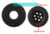 RC Crawler Car Widen 1.0 Inch High Adhesive Rubber Tires 60X25mm for Traxxas 1:18 TRX4M / Axial 1:24 SCX24 Upgrades