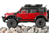 Aluminum 1-Inch Beadlock Wheel Rims Set (8 Poles) For Traxxas 1:18 TRX4M Ford Bronco / TRX4M Land Rover Defender / Axial 1:24 SCX24 Deadbolt / SCX24 Jeep Wrangler Upgrades - Black