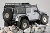 Aluminum 1-Inch Beadlock Wheel Rims Set (8 Poles) For Traxxas 1:18 TRX4M Ford Bronco / TRX4M Land Rover Defender / Axial 1:24 SCX24 Deadbolt / SCX24 Jeep Wrangler Upgrades - Silver