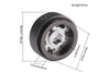 1.0 Inch Aluminum Alloy Beadlock Wheel Rims Set (12 Poles) For Traxxas 1:18 TRX4M Ford Bronco / TRX4M Land Rover Defender / Axial 1:24 SCX24 Deadbolt / SCX24 Jeep Wrangler Upgrades - Gold