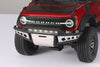 Nylon And Stainless Steel Universal Front Bumper With 6 Led Light Bulbs For Traxxas 1:18 TRX4M Ford Bronco Crawler 97074-1 / TRX4M Land Rover Defender 97054-1 Upgrades - Black