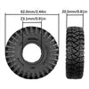 1.0 Inch Adhesive Rubber Tires 62mm X 20.5mm With Foam Inserts For Traxxas 1:18 TRX4M Ford Bronco / Land Rover Defender / Axial 1:24 SCX24 Deadbolt / Jeep Wrangler Upgrades