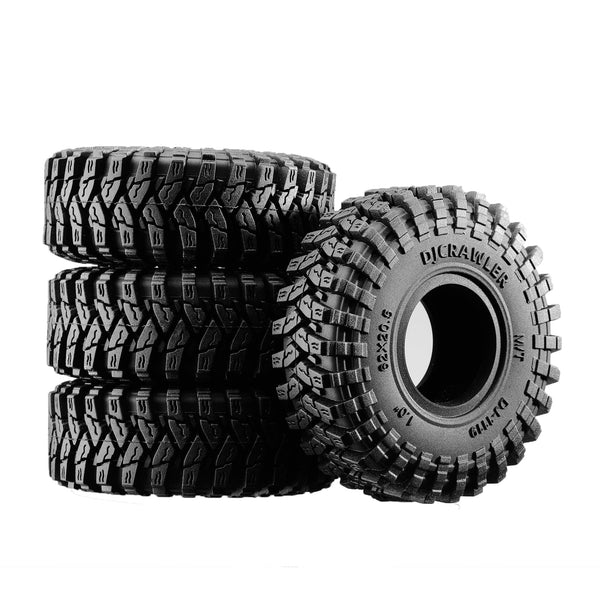 1.0 Inch Adhesive Rubber Tires 62mm X 20.5mm With Foam Inserts For Traxxas 1:18 TRX4M Ford Bronco / Land Rover Defender / Axial 1:24 SCX24 Deadbolt / Jeep Wrangler Upgrades