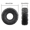 1.0 Inch High Adhesive Crawler Rubber Tires 60mm X 22mm With Foam Inserts For Traxxas 1:18 TRX4M Ford Bronco / TRX4M Land Rover Defender / Axial 1:24 SCX24 Deadbolt / SCX24 Jeep Wrangler Upgrades
