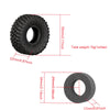 1.0 Inch Adhesive Rubber Tires 55mm X 22mm With Foam Inserts For Traxxas 1:18 TRX4M Ford Bronco / Land Rover Defender / Axial 1:24 SCX24 Deadbolt / Jeep Wrangler Upgrades