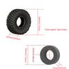 1.0 Inch High Adhesive Crawler Rubber Tires 55mm X 22mm With Foam Inserts For Traxxas 1:18 TRX4M Ford Bronco / TRX4M Land Rover Defender / Axial 1:24 SCX24 Deadbolt / SCX24 Jeep Wrangler Upgrades