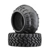 1.33 Inch Adhesive Rubber Tires 64mm X 24mm With Foam Inserts For Traxxas 1:18 TRX4M Ford Bronco / Land Rover Defender / Axial 1:24 SCX24 Deadbolt / Jeep Wrangler Upgrades