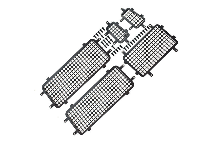 Metal Stereoscopic Side + Rear Window Net For Traxxas 1:18 TRX4M Land Rover Defender 97054-1 Upgrades - Black