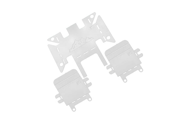 Universal Metal Skid Plates For Traxxas 1:18 TRX4M Ford Bronco Crawler 97074-1 / TRX4M Land Rover Defender 97054-1 Upgrades - Silver