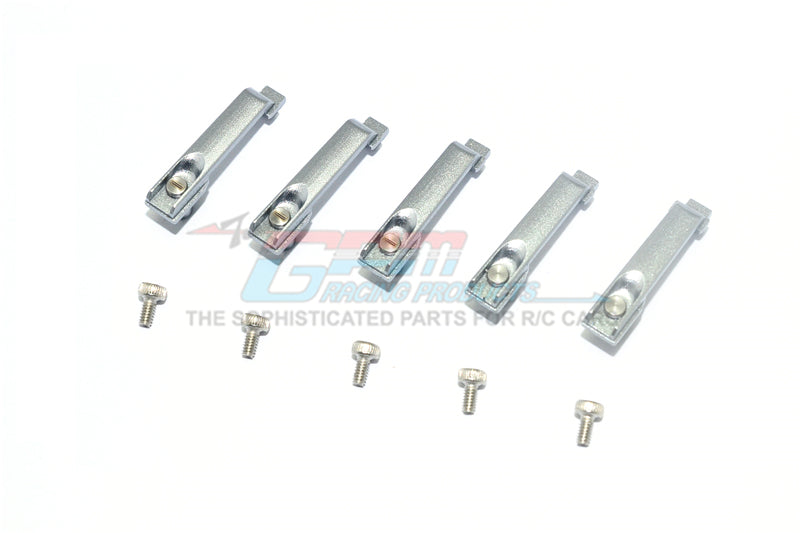 R/C Scale Accessories : Aluminum Door Handle For Traxxas TRX-4 Mercedes-Benz G500 (82096-4) - 5Pc Set Gray Silver