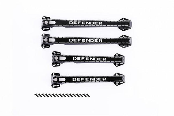 R/C Scale Accessories : Stainless Steel Door Handle For Traxxas TRX-4 Land Rover Defender D90 D110 - 4Pc Set Black