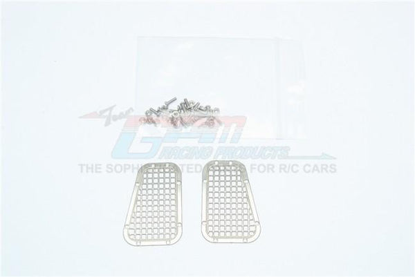 R/C Scale Accessories : Simulation Stainless Steel Fender Vent (Grid Pattern) For Trx-4 Crawler - 1Pr Set 
