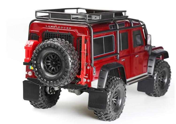 Polyurethane Front & Rear Skid Plate Upgrade Kit – 16-Piece Set For Traxxas TRX-4 Trail Defender Crawler (Black)