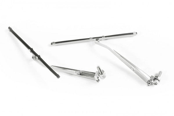 R/C Scale Accessories : Windscreen Wiper For Traxxas 1/10 TRX 4 Defender Trail Crawler 82056-4 - 2Pc Set Silver