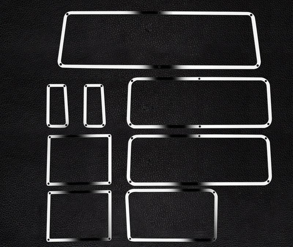 R/C Scale Accessories : Stainless Steel Window Frame For TRX-4 Trail Defender Crawler - 8Pc Set 