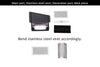 R/C Scale Accessories : Metal Fender Vent (Style C) For Traxxas TRX-4 Land Rover Defender D90 D110 - 18Pc Set Black