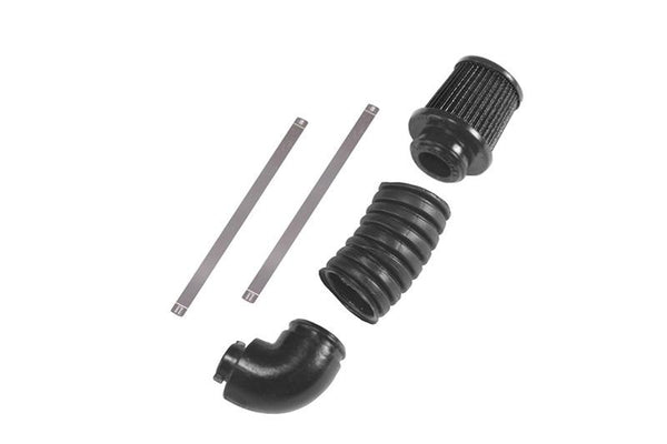 V8 6.2L Ls3 Engine Intake Air Filter Pipe Single Pipe For Traxxas TRX-4 Trail Defender Crawler (Installed With GPM Racing Item#TRX4ZSP56) - 5Pc Set Black