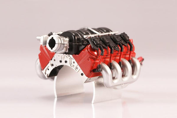 V8 LS3 Engine Radiator For Traxxas TRX-4 Trail Defender Crawler (Color Version) - 1 Set Red