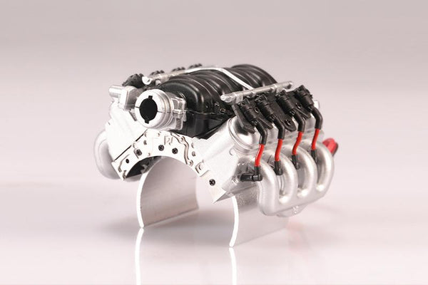 V8 LS3 Engine Radiator For Traxxas TRX-4 Trail Defender Crawler (Color Version) - 1 Set Silver