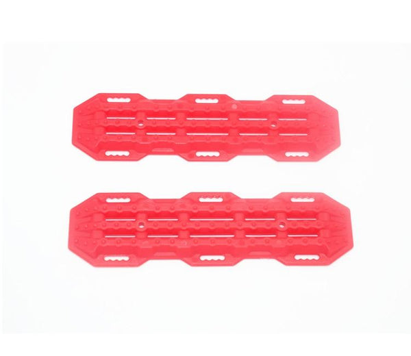 R/C Scale Accessories : Traction Board For 1:10 Crawlers (Version A) - 2Pc Set Red
