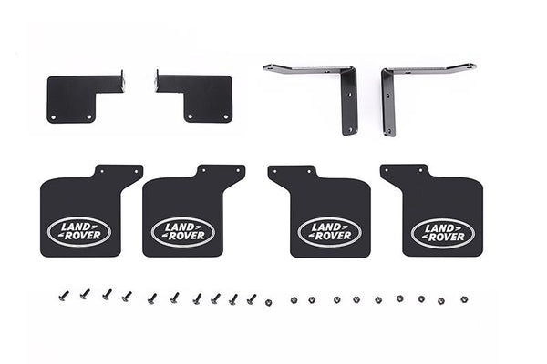 R/C Scale Accessories : Front & Rear Skid Plate For Traxxas TRX-4 Trail Defender Crawler - 28Pc Set Black