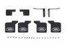 R/C Scale Accessories : Front & Rear Skid Plate For Traxxas TRX-4 Trail Defender Crawler - 28Pc Set Black