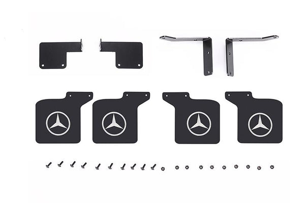 R/C Scale Accessories : Front & Rear Skid Plate For Traxxas TRX-4 Mercedes-Benz G500 (82096-4) - 28Pc Set Black