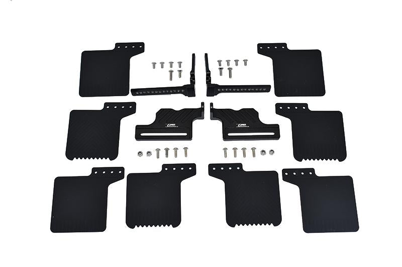 R/C Scale Accessories : Mud Flap For 1:10 Crawlers Traxxas TRX-4 - 36Pc Set Black