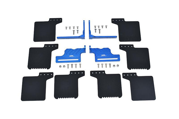 R/C Scale Accessories : Mud Flap For 1:10 Crawlers Traxxas TRX-4 - 36Pc Set Blue