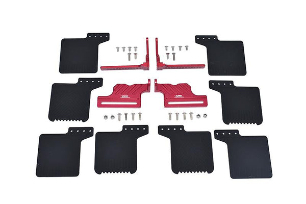 R/C Scale Accessories : Mud Flap For 1:10 Crawlers Traxxas TRX-4 - 36Pc Set Red