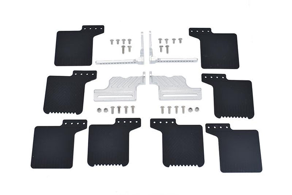 R/C Scale Accessories : Mud Flap For 1:10 Crawlers Traxxas TRX-4 - 36Pc Set Silver