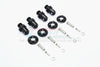 Traxxas TRX-4 Trail Defender Crawler Aluminum Hex Adapters For Front And Rear Wheels (17mm Hex, 19mm Long) - 2Prs Set Black
