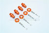 Traxxas TRX-4 Trail Defender Crawler Aluminum Hex Adapters For Front And Rear Wheels (17mm Hex, 19mm Long) - 2Prs Set Orange