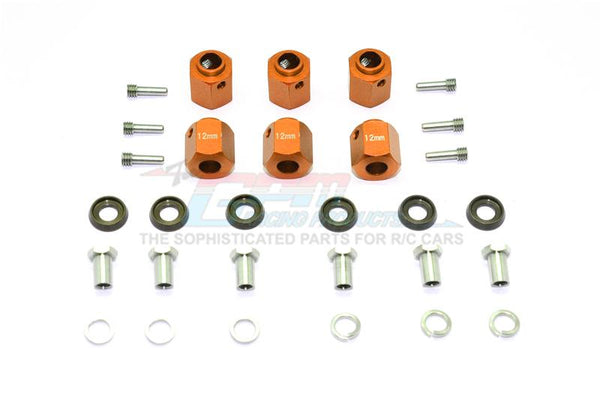 Traxxas TRX-6 Mercedes-Benz G63 (88096-4) Aluminum Hex Adapters 12mm Thick - 30Pc Set Orange