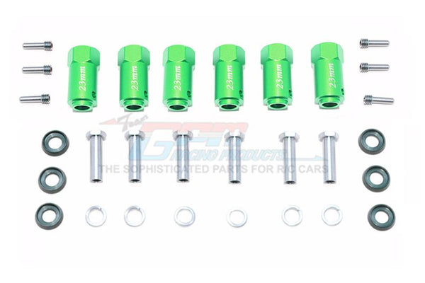 Traxxas TRX-6 Mercedes-Benz G63 (88096-4) Aluminum Hex Adapters 23mm Thick - 30Pc Set Green