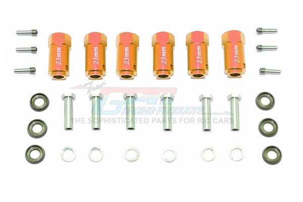 Traxxas TRX-6 Mercedes-Benz G63 (88096-4) Aluminum Hex Adapters 23mm Thick - 30Pc Set Orange