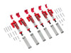 Traxxas TRX-6 Mercedes-Benz G63 (88096-4) Aluminum  L-Shape Piggy Back Spring Dampers 90mm + Adjustable Damper Mount (Multiple Positioning Holes) - 42Pc Set Red