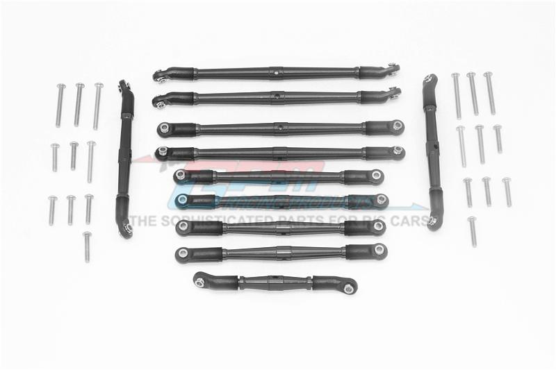 Traxxas TRX-6 Mercedes-Benz G63 (88096-4) Aluminum Adjustable Upper & Lower Suspension Links - 11Pc Set Black