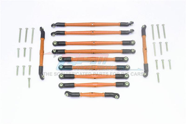 Traxxas TRX-6 Mercedes-Benz G63 (88096-4) Aluminum Adjustable Upper & Lower Suspension Links - 11Pc Set Orange