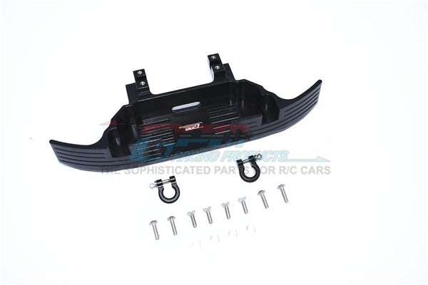 Aluminum Servo Forward Front Bumper + D-Rings For Traxxas TRX-6 Mercedes-Benz G63 (88096-4) - 15Pc Set Black