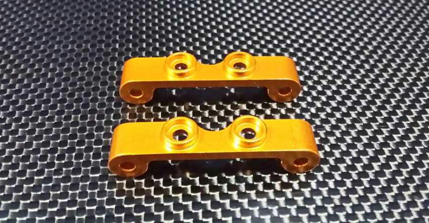 Tamiya TT-01 & TT-01D Aluminum Front/Rear Upper Arm Mount - 1Pr Gold