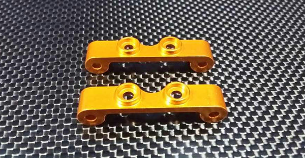 Tamiya TT-01 & TT-01D Aluminum Front/Rear Upper Arm Mount - 1Pr Gold